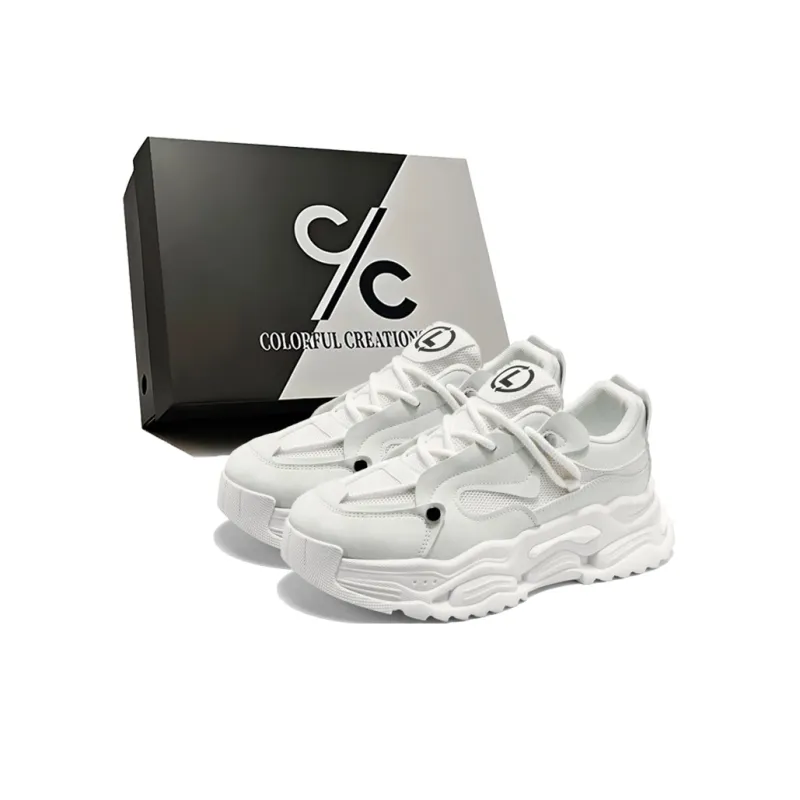 Colorful Creations Slip Resistant, Abrasion Resistant, Breathable Low Top Chunky Sneakers Men's-5