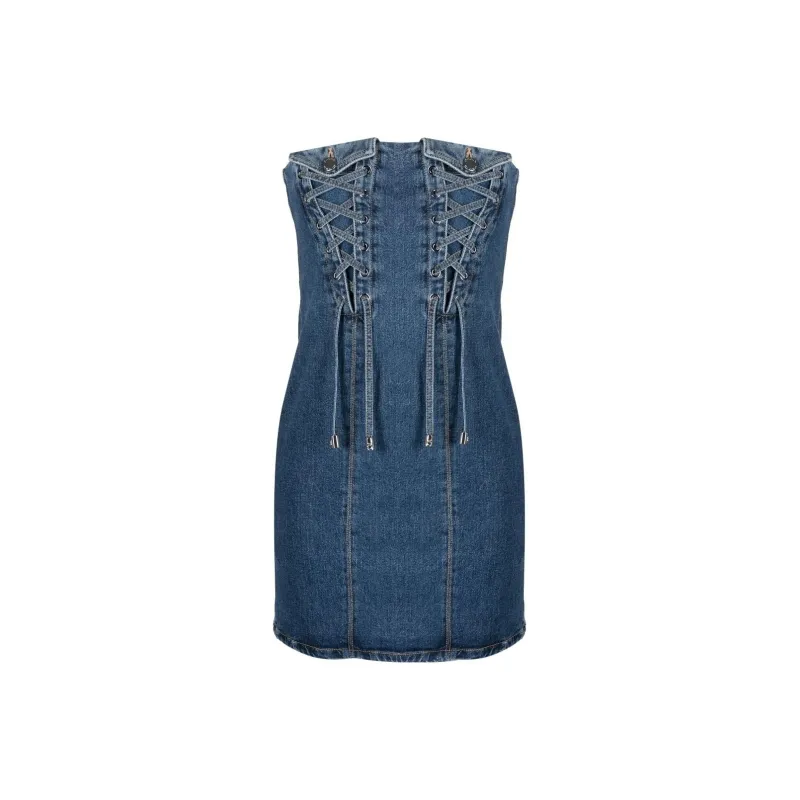 PINKO Sleeveless Dress Women's Blue-0