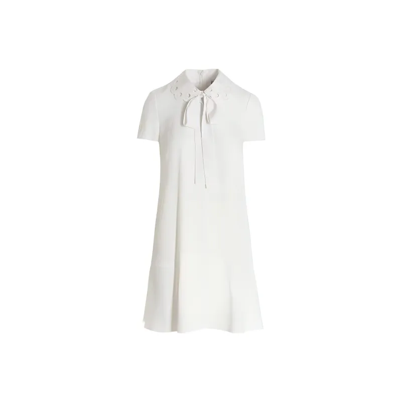 RED VALENTINO SS22 Short Sleeved Dress Women's White-0