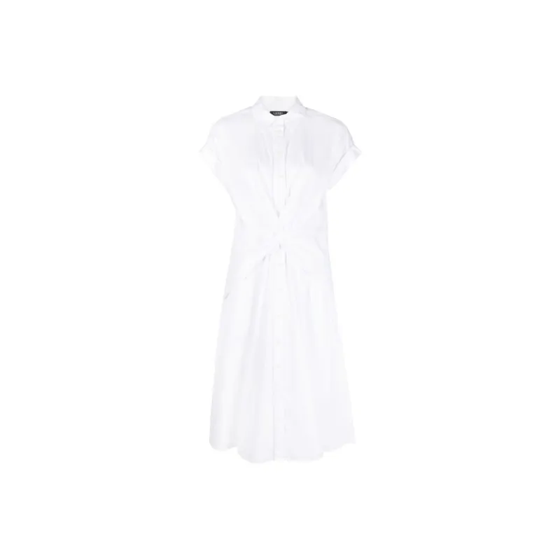 Polo Ralph Lauren Short Sleeved Dresses Women's White-0