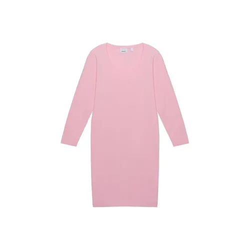 Burberry Long Sleeved Dresses Women's Orchid Powder