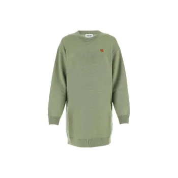 KENZO FW21 Long Sleeved Dress Women's Tea Green