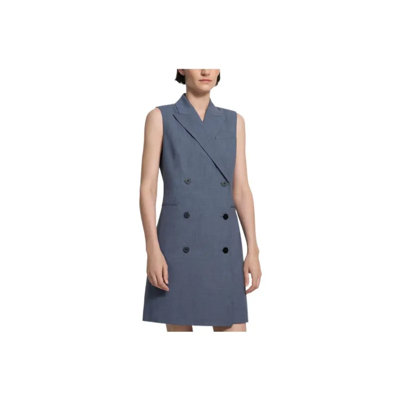 THEORY Sleeveless Dresses Women's Blue Gray-0