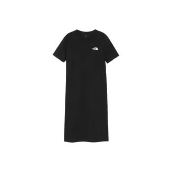 THE NORTH FACE ESSENTIAL S/S MAXI Short Sleeved Dress Women's Black
