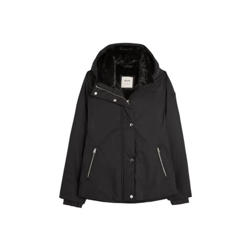 Hollister Puffer Jacket Women's Black-0