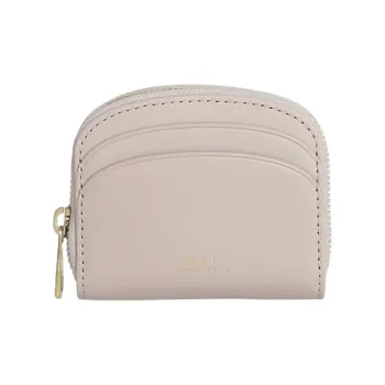 A.P.C Cow Leather Wallet Women's Gray Pink
