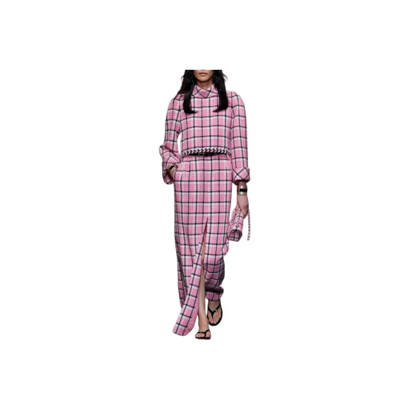 CHANEL 24 Spring New Arrivals Long-Sleeved Dresses Women's Multicolor-0