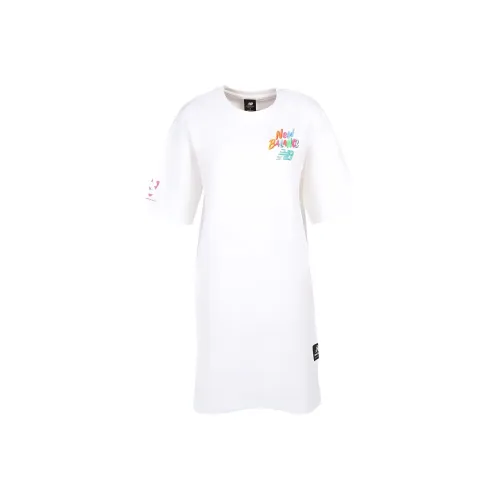New Balance Short-Sleeved Dresses Women's White