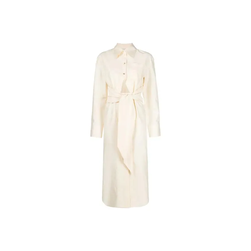 NANUSHKA Long-Sleeved Dresses Women's Beige Yellow-0