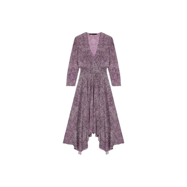 Maje Long Sleeved Dresses Women's Purple-0