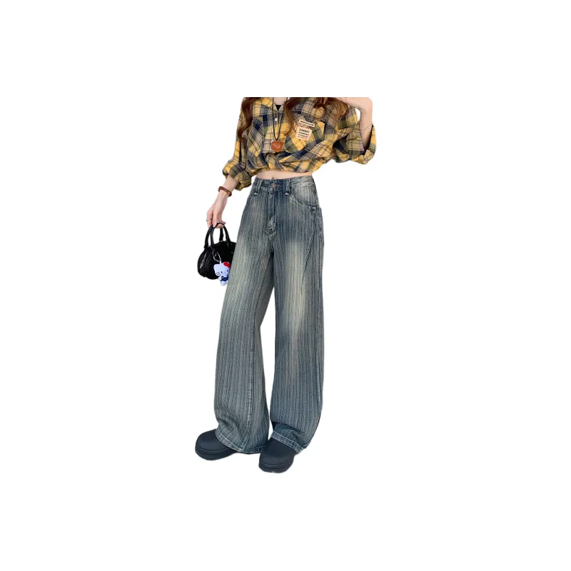 GOSO Jeans Women's Blue Vertical Stripes-0