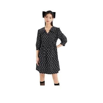 Hopeshow Short Sleeved Dress Women's Black