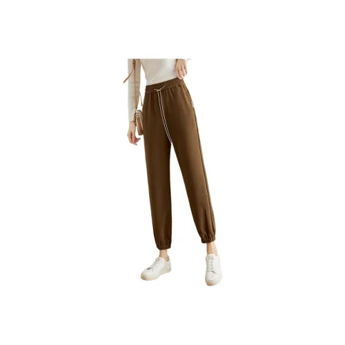 TERRE BLEUE Casual Pants Women's Coffee