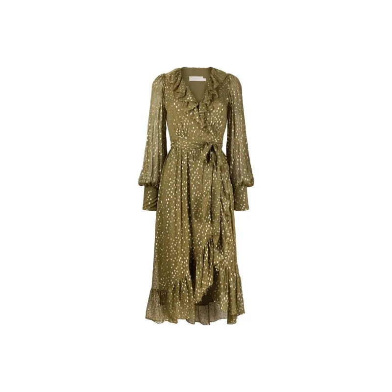 Zimmermann Long-Sleeved Dresses Women's Green-0