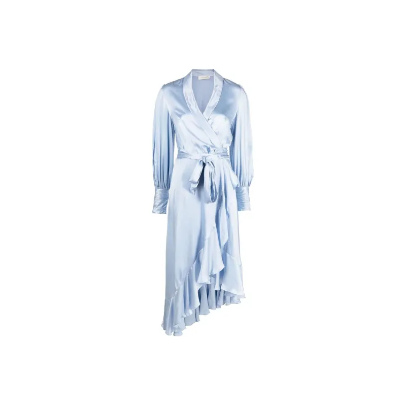 Zimmermann Long-Sleeved Dresses Women's Light Blue-0
