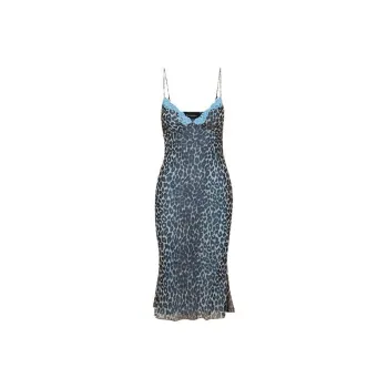 Realisation Par THE JAIME In Bellini Slip Dresses Women's Floral Leopard Print