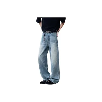Menglaini Jeans Unisex Blue