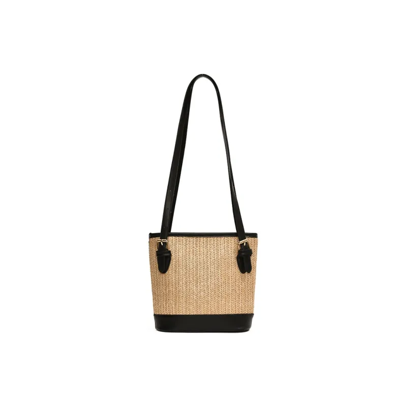 TOUTSEUL YOLO Straw Woven Shoulder Bag Women's Multicolor-12