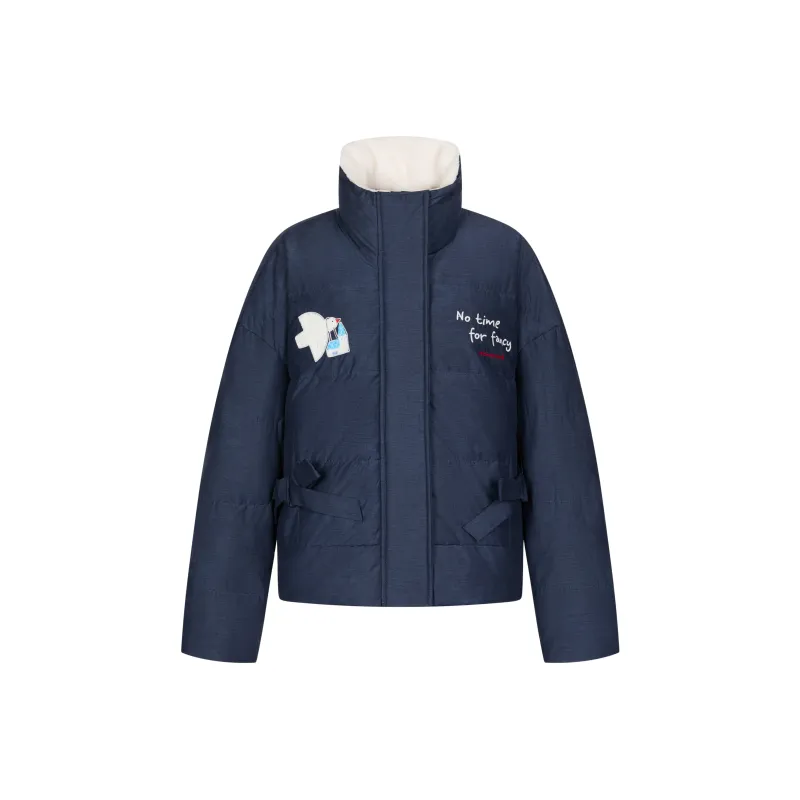 BETWEENAND Puffer Jacket Women's Denim-0
