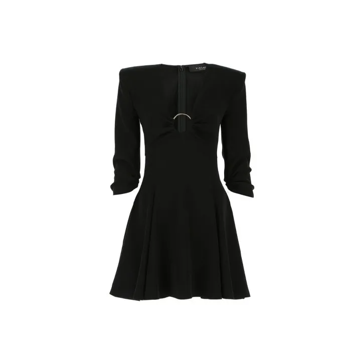 VERSACE Short-Sleeved Dresses Women's Black-0