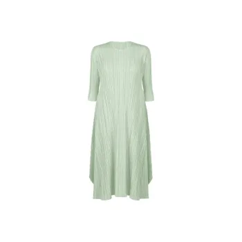 PLEATS PLEASE ISSEY MIYAKE Long-Sleeved Dresses Women's Light Green