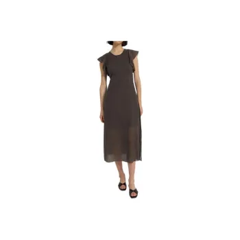 THEORY Short-Sleeved Dresses Women's Light Brown