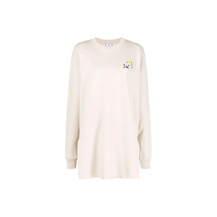 OFF WHITE FW21 Long Sleeved Dresses Women's Beige-0