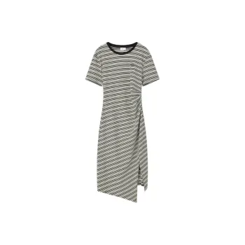 GAP Short Sleeved Dress Women's Black White Stripes