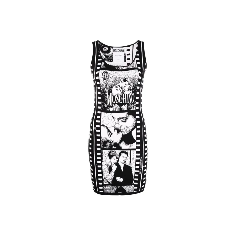 MOSCHINO Sleeveless Dresses Women's Black-0