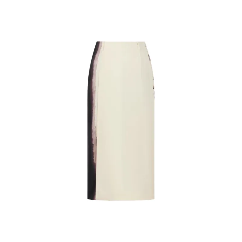 DIOR Casual Long Skirt Women's Yellow-1