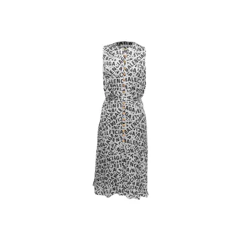 Balenciaga Logo print Midi Dress