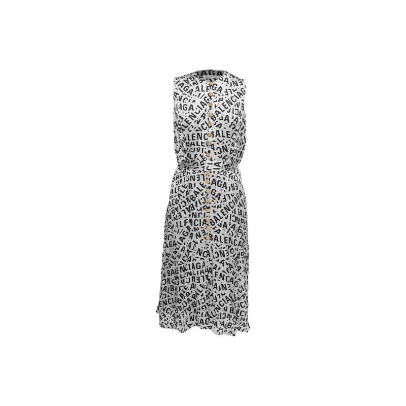 Balenciaga Logo print Midi Dress-0