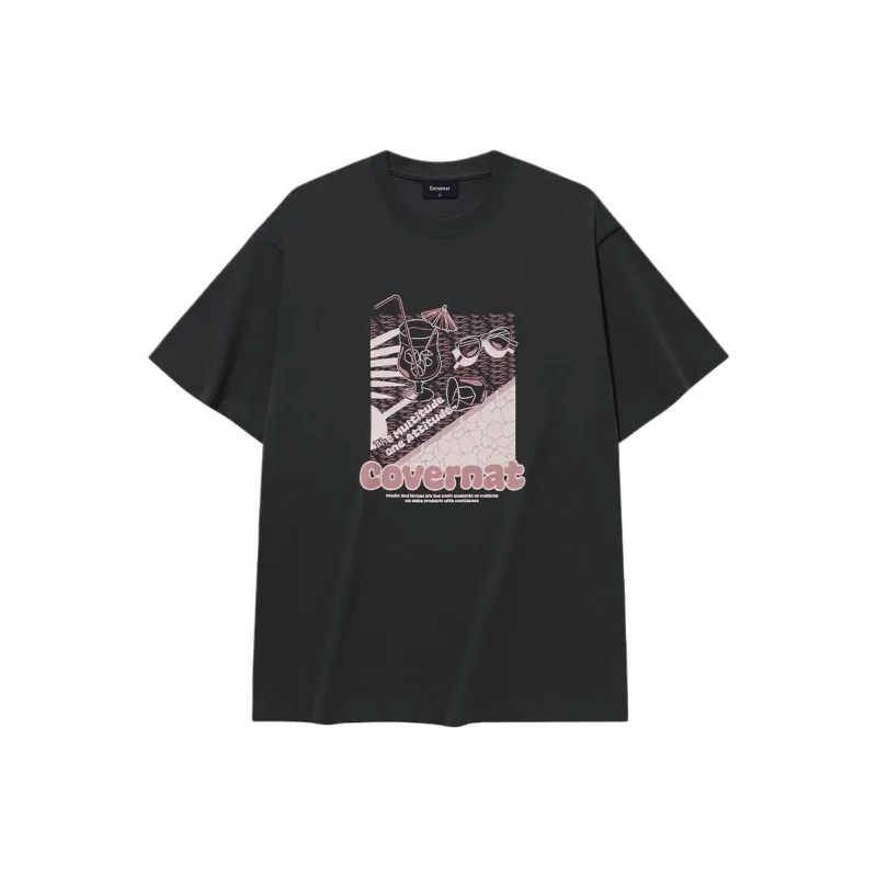 COVERNAT SS25 T Shirt Unisex Charcoal Gray-0
