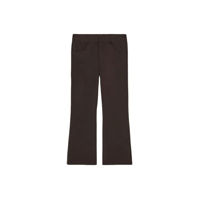 ZARA ZW Series Casual Pants Women's Chocolate Brown-0