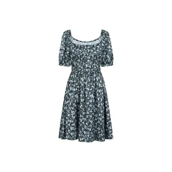 THE SEA LIFE Short Sleeved Dress Women's Spruce Green