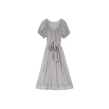 DOEN JUNO DRESS Short-Sleeved Dresses Women's Gray