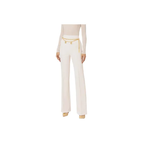 Elisabetta Franchi Belted Stretch Crepe Palazzo Trousers