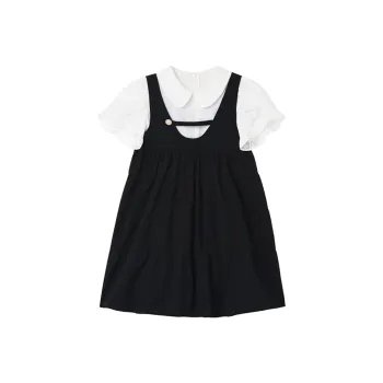 COVER TIME Short Sleeved Dress Women's Black