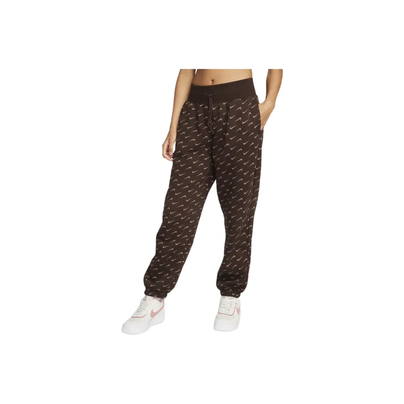 Nike Sportswear Phoenix Fleece Knitted Sports Pants Women's Brown-0