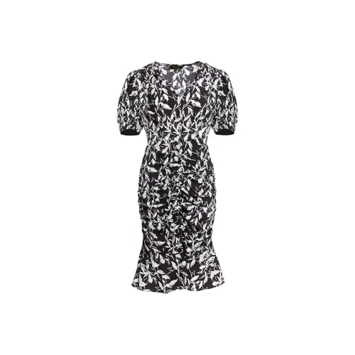 BESIONIA SS23 Short-Sleeved Dresses Women's Black White