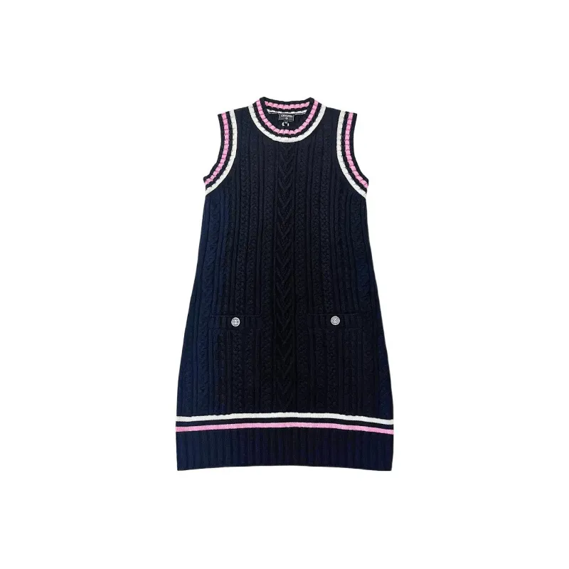 CHANEL SS23 Sleeveless Dress Women's Black-0