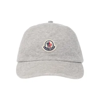 Moncler Cotton Baseball Caps Men's Gray