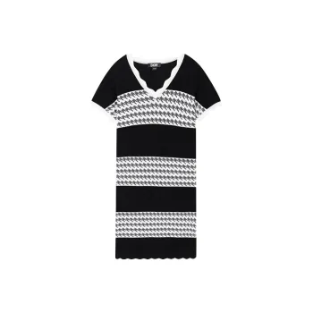 DKNY Short Sleeved Dresses Women's Black & Multicolor