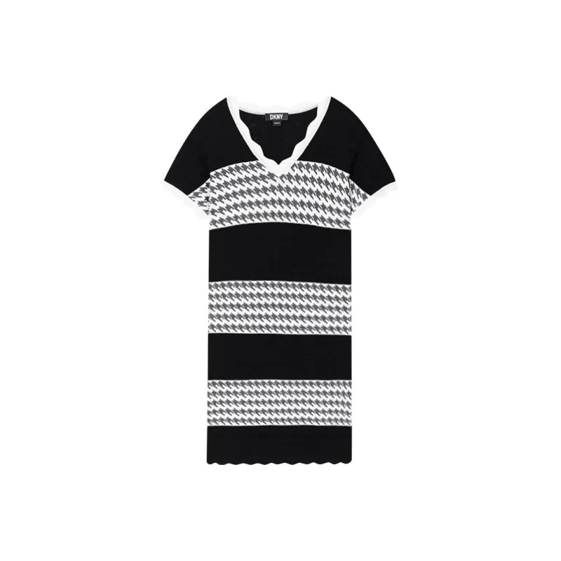 DKNY Short Sleeved Dresses Women's Black & Multicolor-0