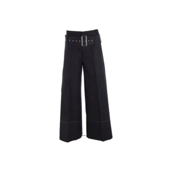 10 CORSO COMO High waist Belted Denim Trousers