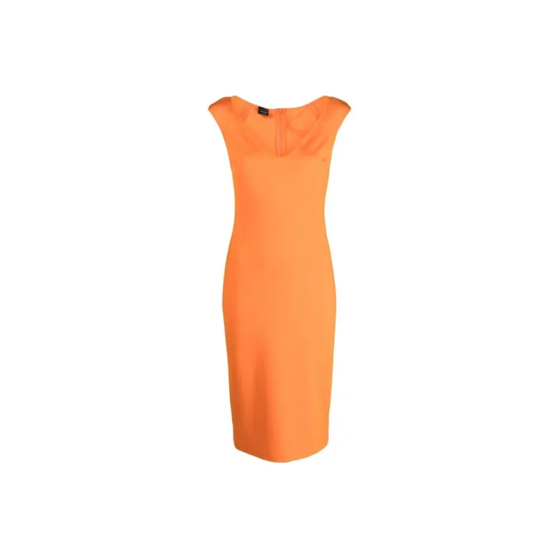 PINKO Sleeveless Dresses Women's Carrot Orange-0