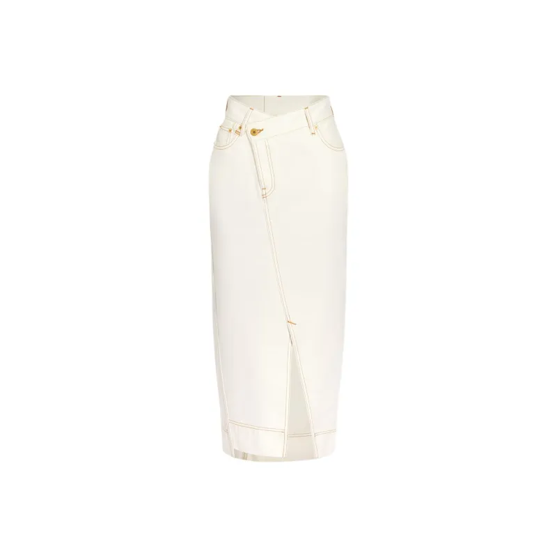 Jacquemus La Jupe De Nîmes 'Off White/Tobacco'-0