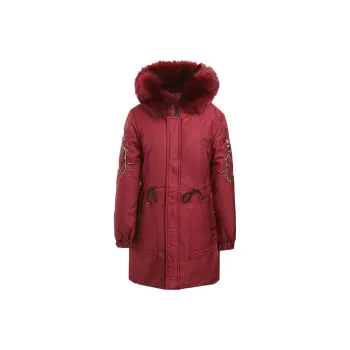 Mapping Puffer Jackets Women's Maroon