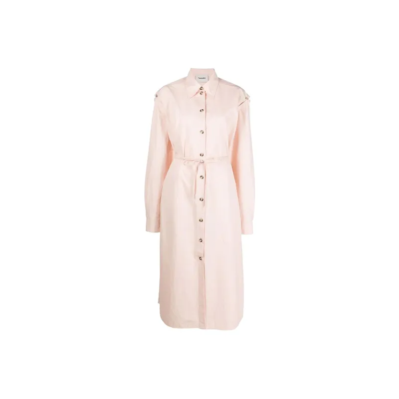 NANUSHKA Tied-waist Cotton Shirt Dress-0
