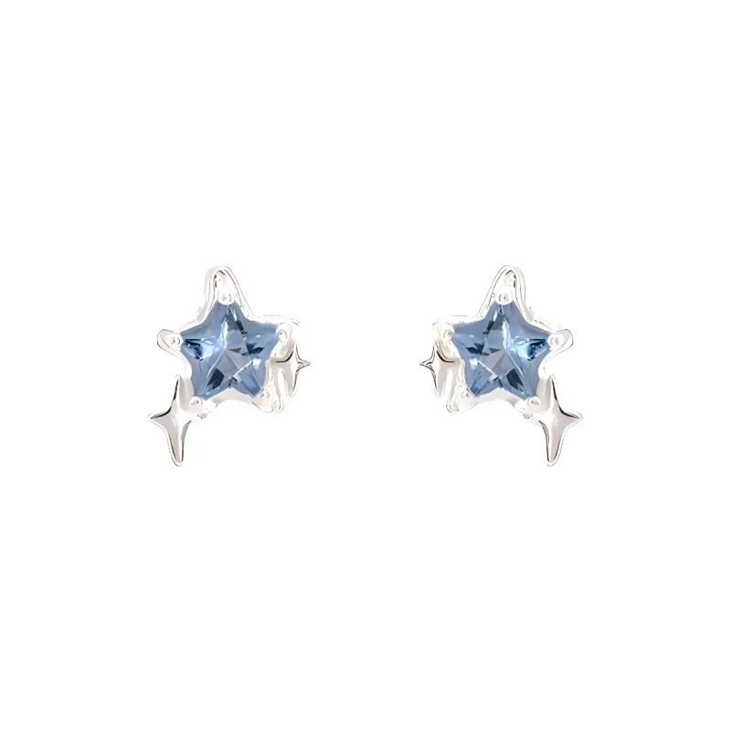 QIANFANGDAHUANGYE S925 Silver Stud Earrings Women's-0